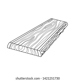 Isolated object of plank and piece  symbol. Set of plank and trunk vector icon for stock.