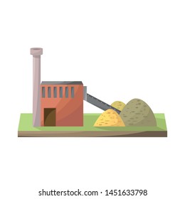 Isolated object of plant and biofuel logo. Collection of plant and building vector icon for stock.