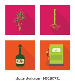 Isolated object of plant and plantation symbol. Collection of plant and agriculture stock symbol for web.