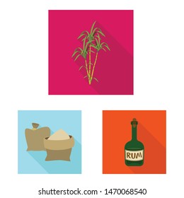Isolated object of plant and plantation symbol. Set of plant and agriculture vector icon for stock.