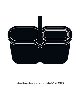 Isolated object of plastic and bucket icon. Collection of plastic and pail stock vector illustration.