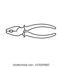 Isolated object of plier and clamp icon. Graphic of plier and nippers stock symbol for web.