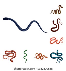 Isolated object of poison and evil logo. Set of poison and bite vector icon for stock.