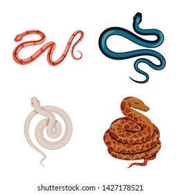 Isolated object of poison and evil sign. Collection of poison and bite stock symbol for web.