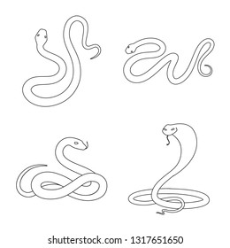 Isolated object of poison and evil symbol. Collection of poison and bite vector icon for stock.
