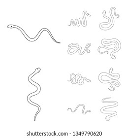 Isolated object of poison and evil symbol. Collection of poison and bite vector icon for stock.
