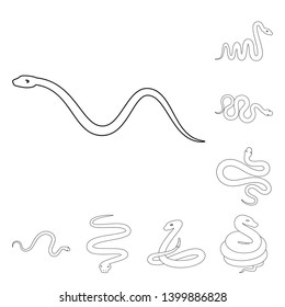 Isolated object of poison and evil symbol. Set of poison and bite vector icon for stock.
