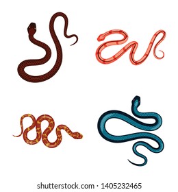 Isolated object of poison and evil symbol. Collection of poison and bite stock symbol for web.