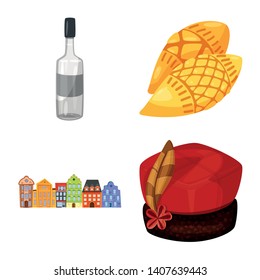 Isolated object of poland and travel logo. Collection of poland and europe vector icon for stock.