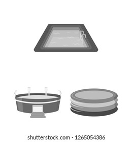 Isolated object of pool and clipart logo. Collection of pool and sport vector icon for stock.