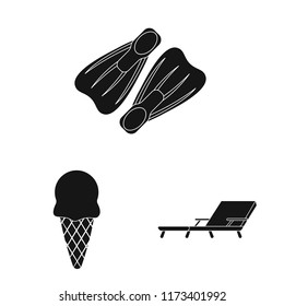 Isolated object of pool and swimming icon. Collection of pool and activity stock symbol for web.