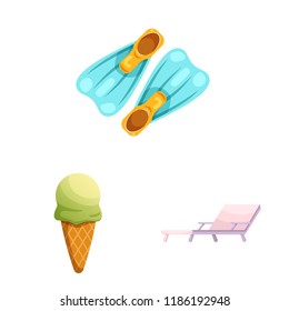Isolated object of pool and swimming icon. Set of pool and activity stock symbol for web.
