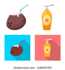 Isolated object of pool and swimming icon. Collection of pool and activity stock vector illustration.