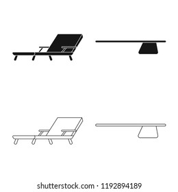 Isolated object of pool and swimming icon. Collection of pool and activity stock symbol for web.