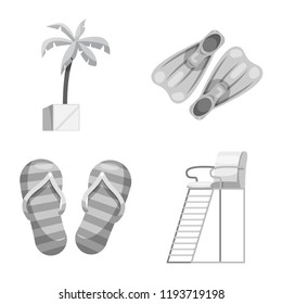 Isolated object of pool and swimming icon. Collection of pool and activity vector icon for stock.
