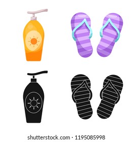 Isolated object of pool and swimming icon. Collection of pool and activity vector icon for stock.