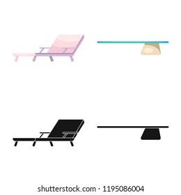 Isolated object of pool and swimming icon. Collection of pool and activity vector icon for stock.