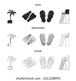 Isolated object of pool and swimming icon. Collection of pool and activity vector icon for stock.