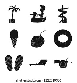 Isolated object of pool and swimming icon. Collection of pool and activity vector icon for stock.