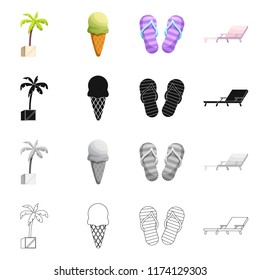 Isolated object of pool and swimming logo. Collection of pool and activity stock vector illustration.