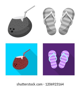Isolated object of pool and swimming logo. Collection of pool and activity stock symbol for web.