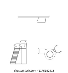 Isolated object of pool and swimming sign. Collection of pool and activity vector icon for stock.