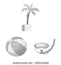 Isolated object of pool and swimming sign. Collection of pool and activity stock symbol for web.