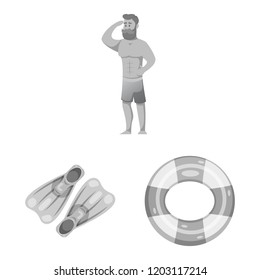 Isolated object of pool and swimming sign. Collection of pool and activity vector icon for stock.