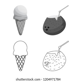 Isolated object of pool and swimming sign. Collection of pool and activity stock vector illustration.