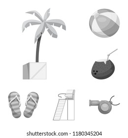 Isolated object of pool and swimming symbol. Set of pool and activity stock vector illustration.