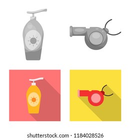 Isolated object of pool and swimming symbol. Collection of pool and activity vector icon for stock.