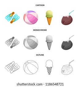 Isolated object of pool and swimming symbol. Set of pool and activity vector icon for stock.