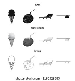 Isolated object of pool and swimming symbol. Set of pool and activity stock symbol for web.