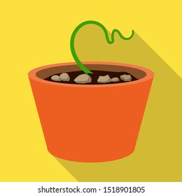 Isolated object of pot and sprout sign. Web element of pot and plant stock symbol for web.