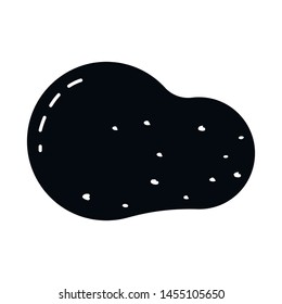 Isolated object of potato and sweet sign. Set of potato and soil stock vector illustration.