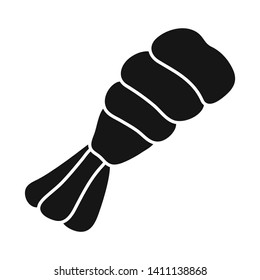 Isolated object of prawn and raw  icon. Collection of prawn and luxury stock symbol for web.