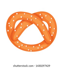 Isolated object of pretzel and soft symbol. Set of pretzel and sweet vector icon for stock.