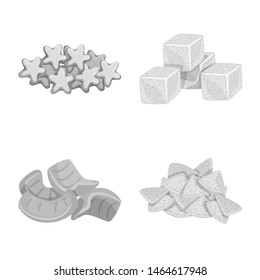 Isolated object of product and menu icon. Set of product and bar vector icon for stock.