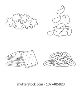 Isolated object  product and menu sign. Collection  product and flavor vector icon for stock.
