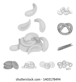 Isolated object of product and menu sign. Set of product and bar stock symbol for web.