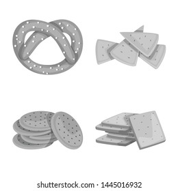 Isolated object of product and menu sign. Collection of product and bar stock symbol for web.