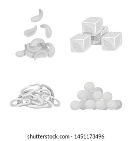Isolated object of product and menu sign. Set of product and bar stock symbol for web.