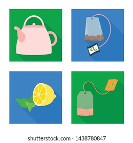 Isolated object of product and organic logo. Collection of product and floral stock symbol for web.