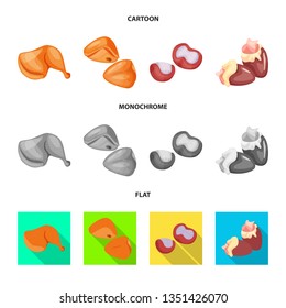 Isolated object of product and poultry logo. Set of product and agriculture    vector icon for stock.