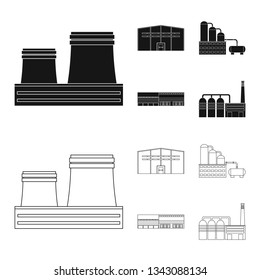 Isolated object of production and structure icon. Set of production and technology stock vector illustration.