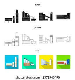 Isolated object of production and structure icon. Set of production and technology vector icon for stock.