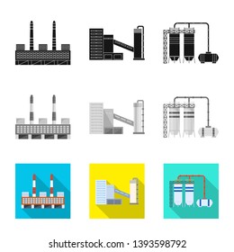 Isolated object of production and structure icon. Set of production and technology vector icon for stock.