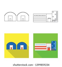 Isolated object of production and structure icon. Collection of production and technology stock vector illustration.