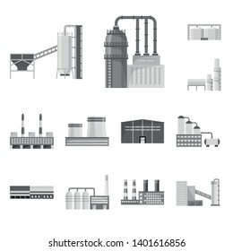 Isolated object of production and structure icon. Collection of production and technology stock symbol for web.