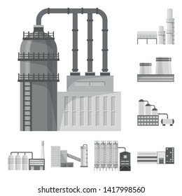 Isolated object of production and structure icon. Set of production and technology stock symbol for web.